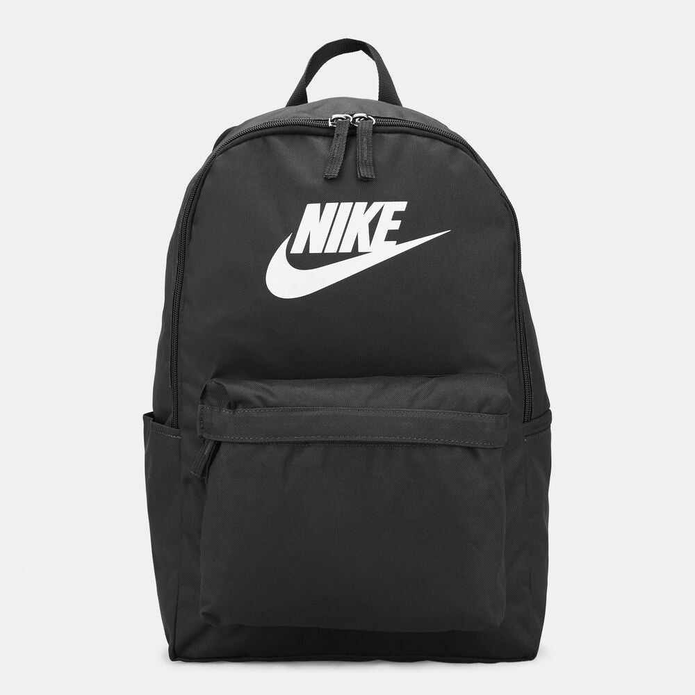 Heritage Style Backpack – Classic Black Design with White Logo